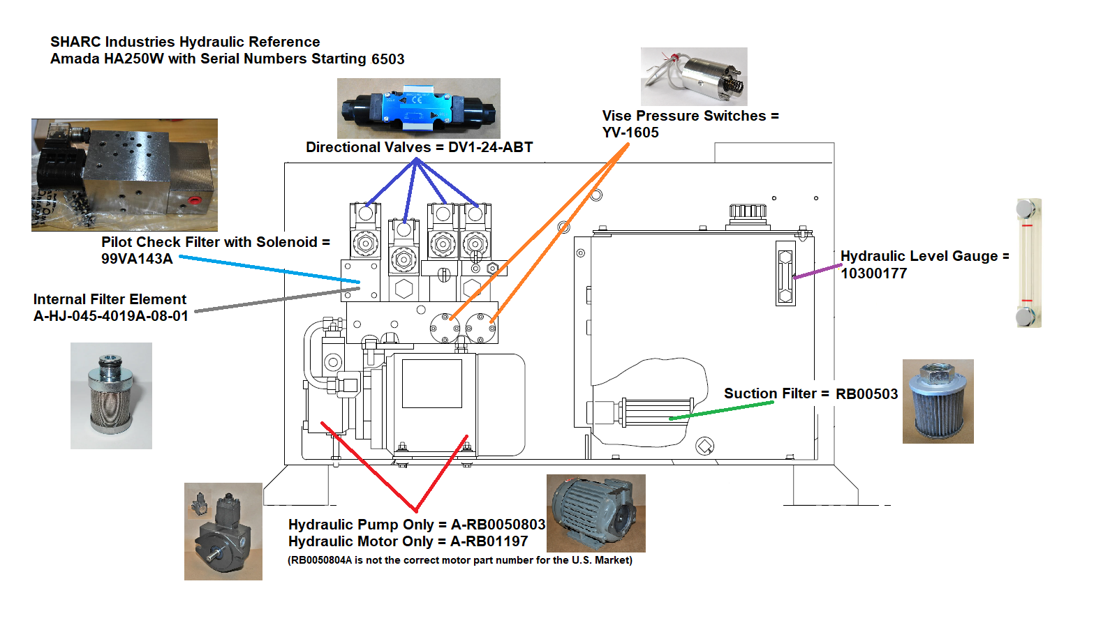 HA250W Hydraulic Reference 6503 Serial